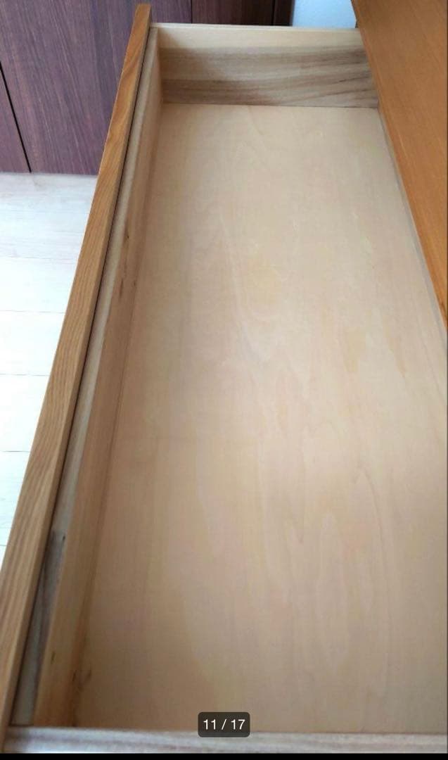 スヌ　美品 無印良品 脚付き木製チェスト4段