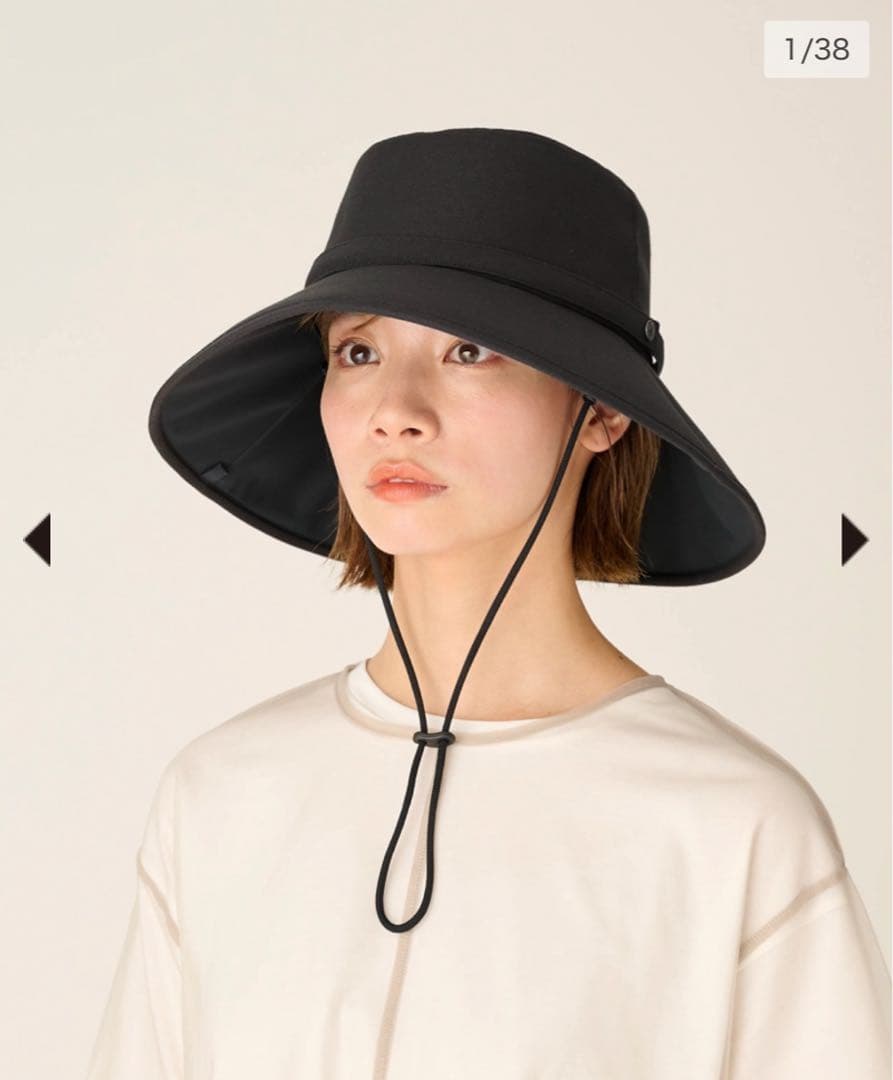 サンバリア100 ウィンドハットM ブラック