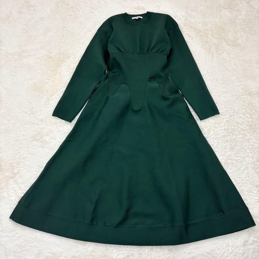 定価3、7万✨UN3D.ウェーブラインニットワンピース　ロングワンピース