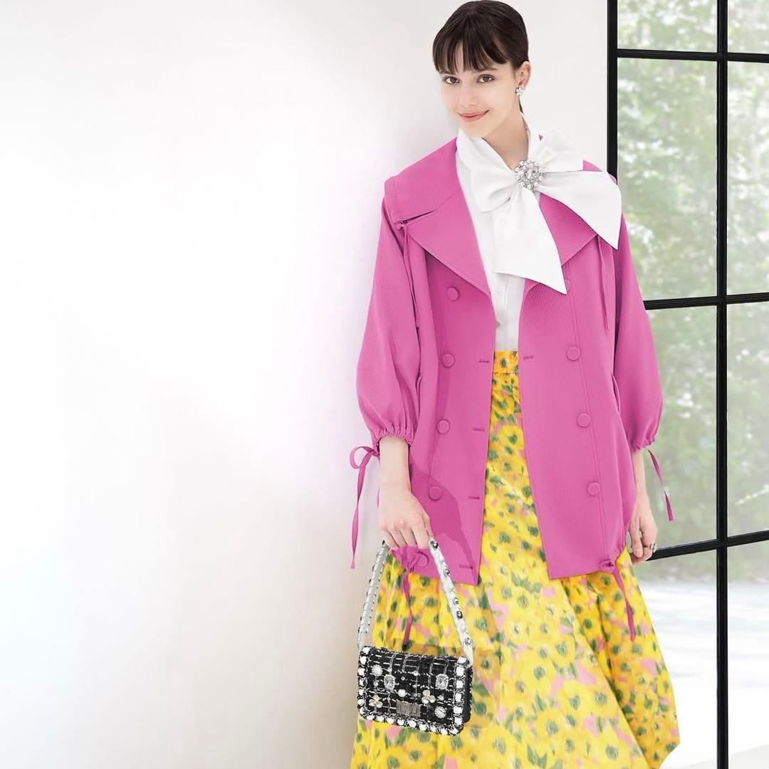 新品　ルネ　rene ブルゾン　コート　マゼンタ　羽織り　ピンク