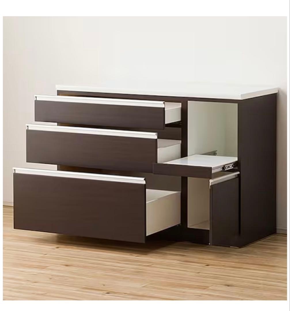 ニトリ キッチンカウンター ダークブラウン （レジューム2SH R DBR）