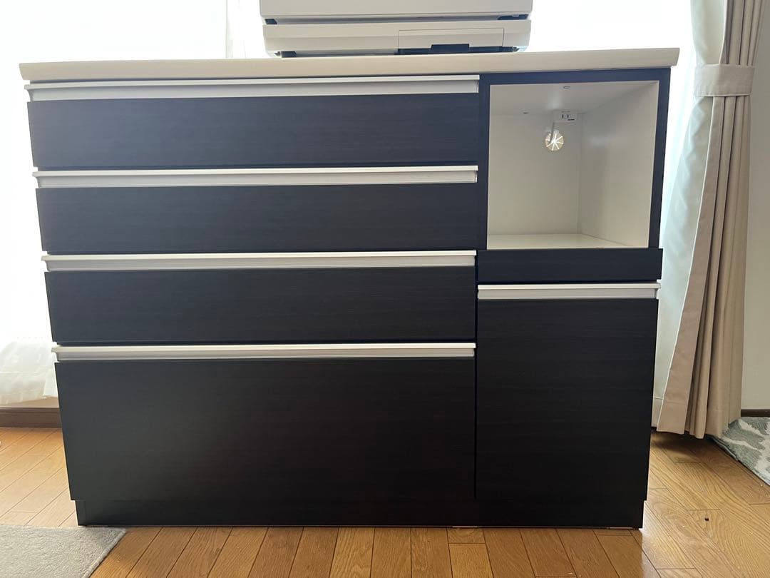 ニトリ キッチンカウンター ダークブラウン （レジューム2SH R DBR）