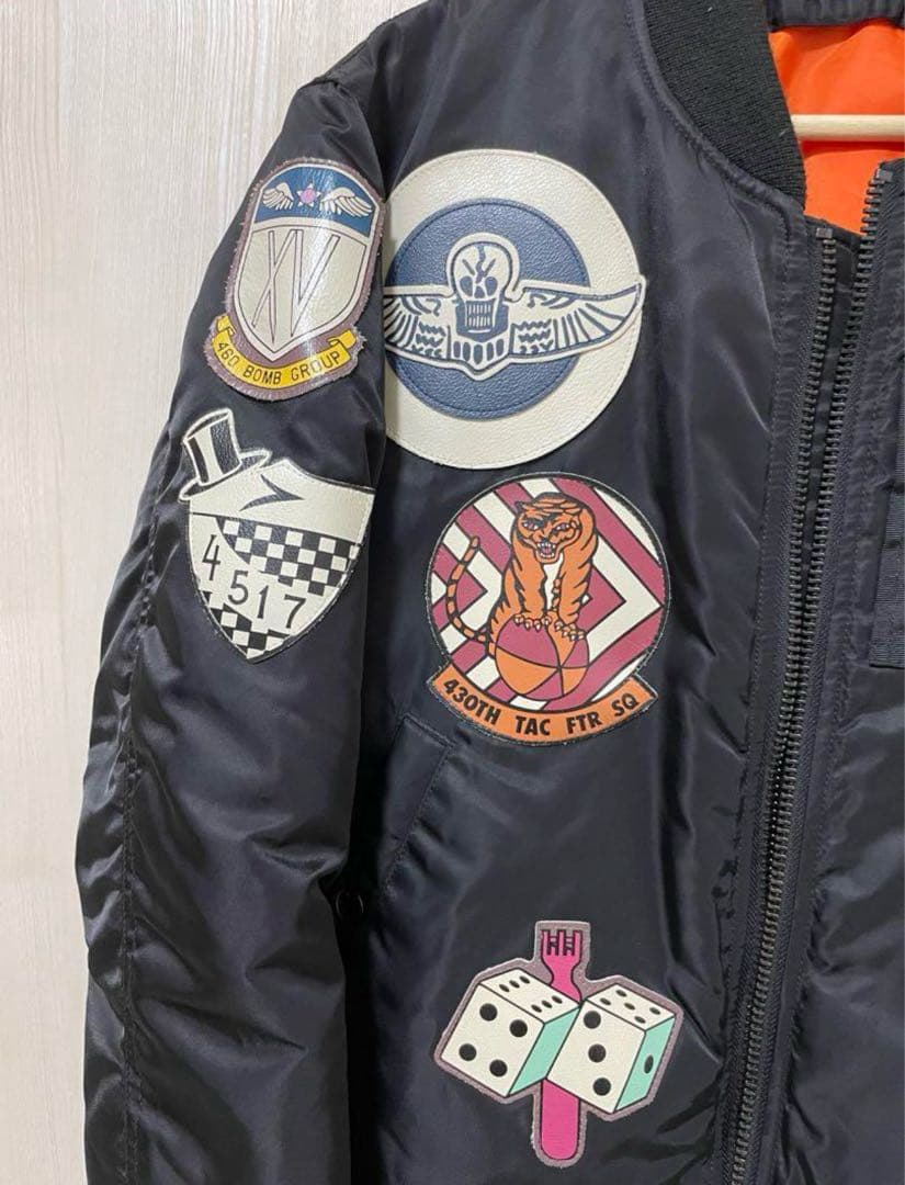 AVIREX ブラック MA-1 フライトジャケット M