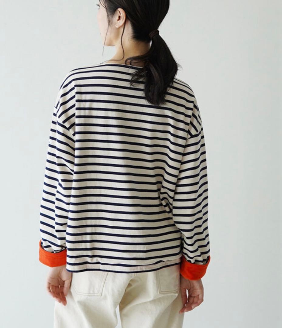 オーシバル　ボートネック ロングスリーブ ショート フリース プルオーバー