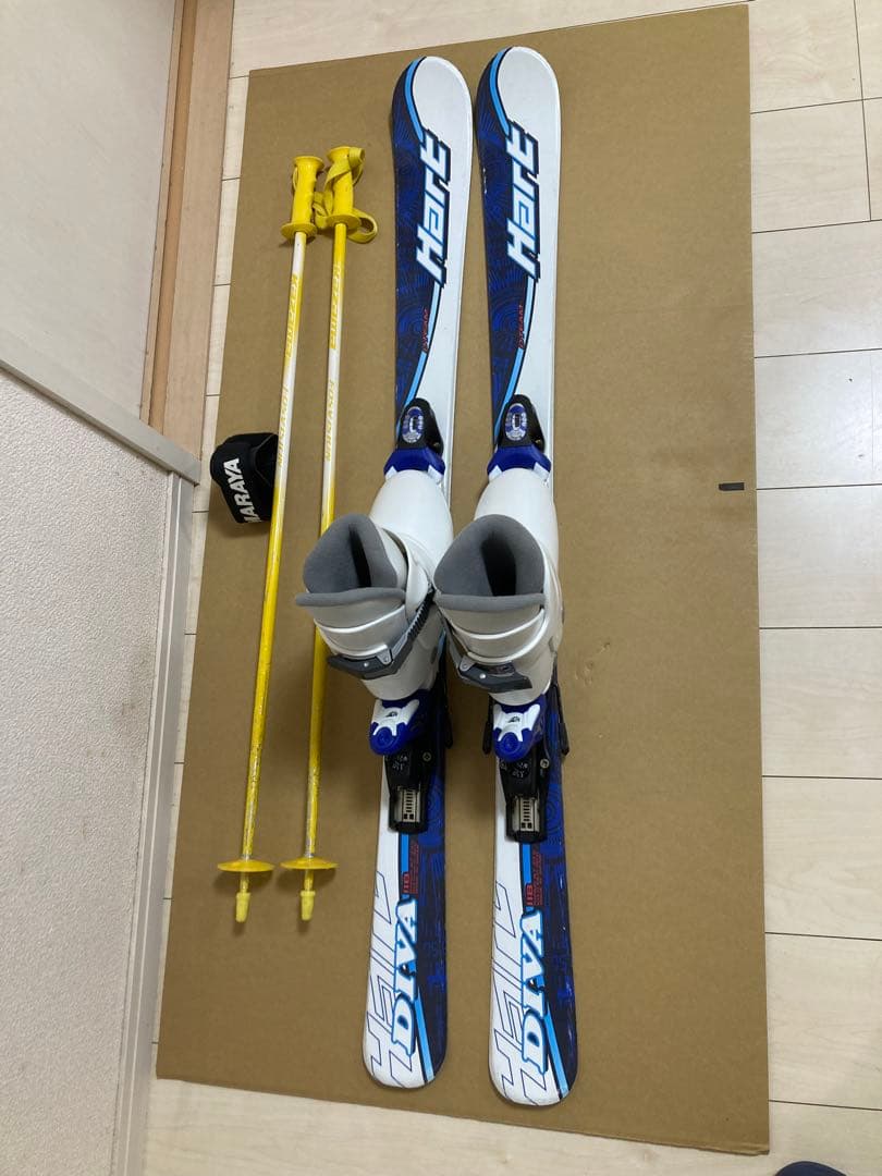 Hart キッズ用スキー118cmブーツ21cm ストック90cm　3点セット