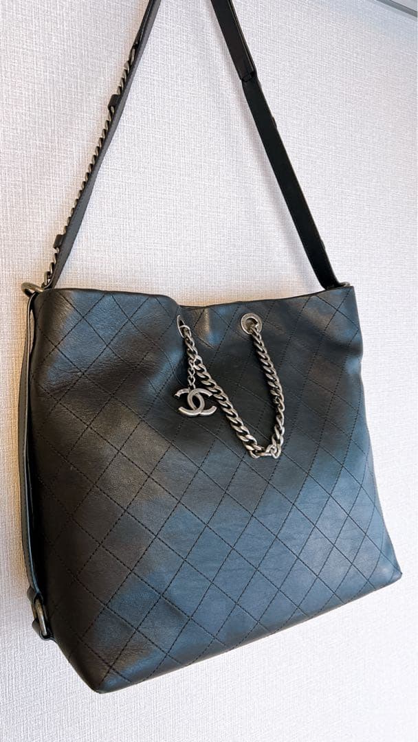 美品 CHANEL ヴィンテージスタイル カーフスキン ショルダーバッグ