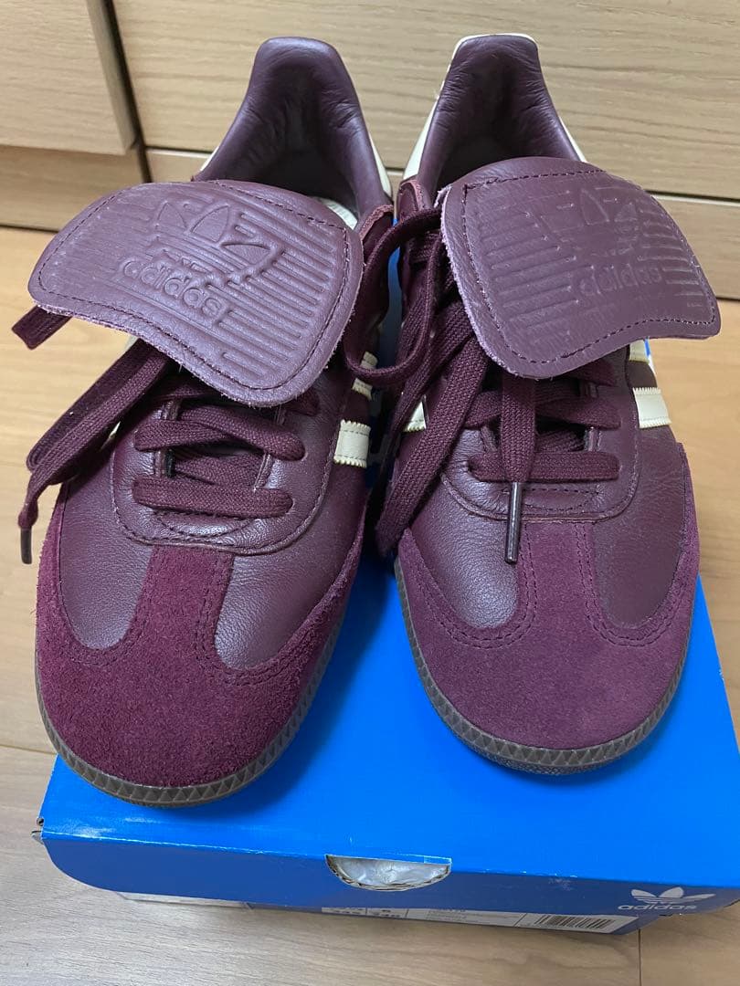 adidas サンバLT バーガンディ スエード スニーカー ベルクロ