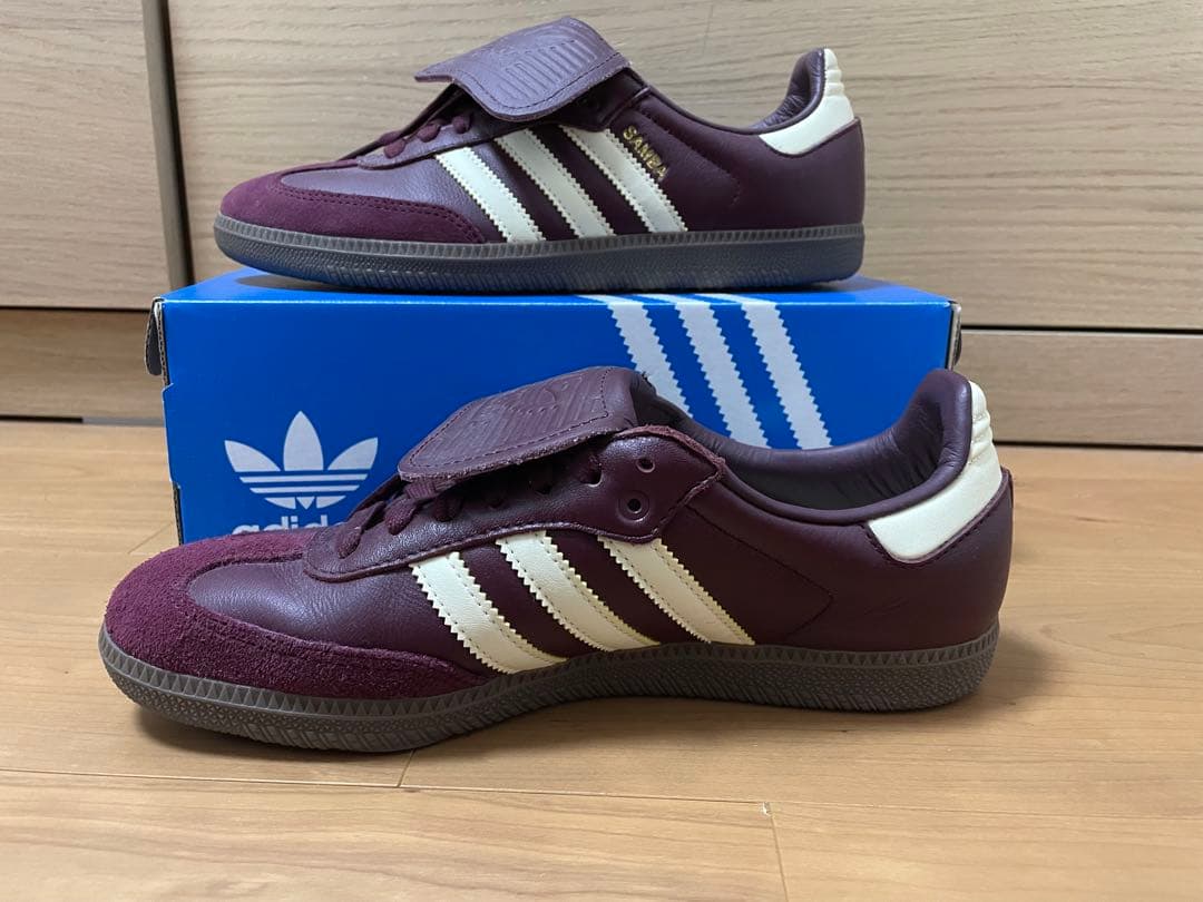 adidas サンバLT バーガンディ スエード スニーカー ベルクロ
