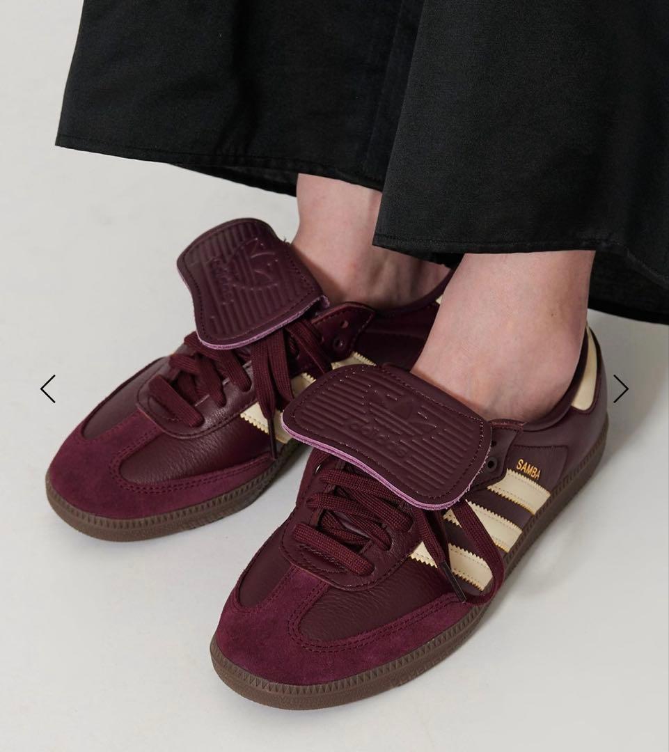 adidas サンバLT バーガンディ スエード スニーカー ベルクロ