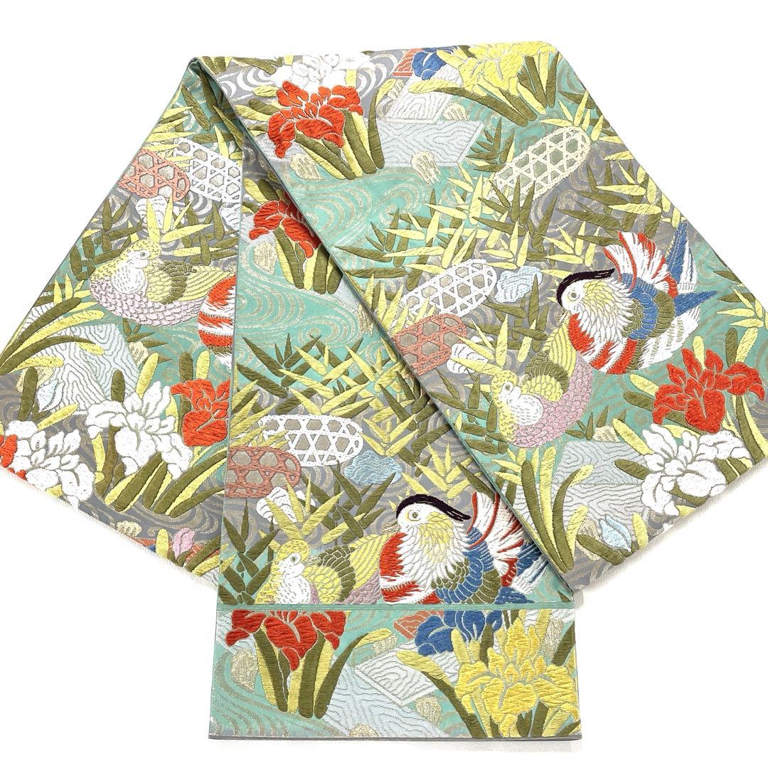 専用帯5885 5032 二点セット ●高級 正絹 六通 袋帯