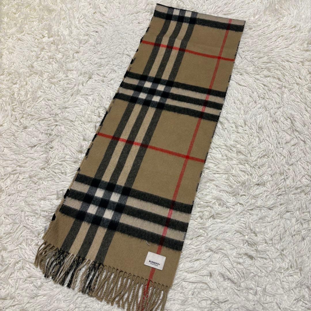 現行 BURBERRY ロゴ マフラー リバーシブル