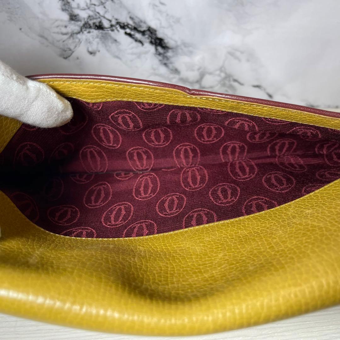 カルティエ⭐️  マスト カーフ レザー セカンド クラッチ バッグ