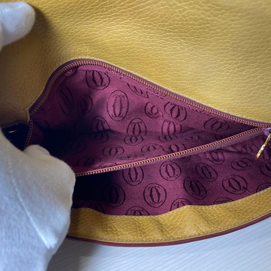 カルティエ⭐️  マスト カーフ レザー セカンド クラッチ バッグ