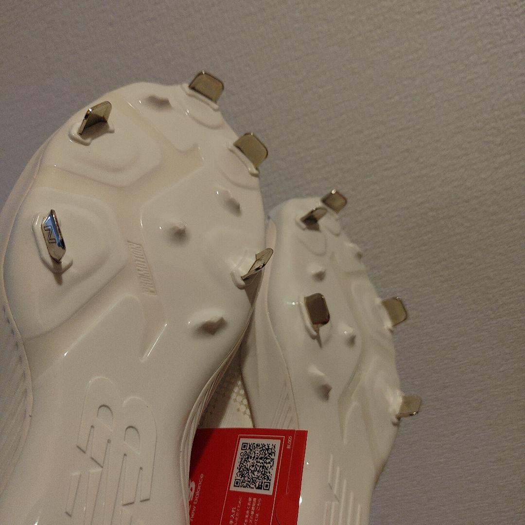 ニューバランス　スパイク　金具 26.0センチ　ホワイト 高校野球対応