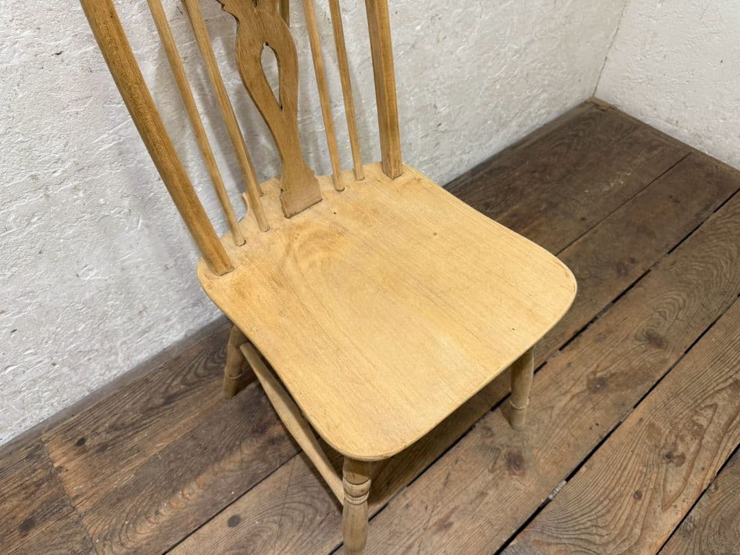 1154 ④英国アンティーク　ホイールバックチェア　イス　ウインザー　カフェ