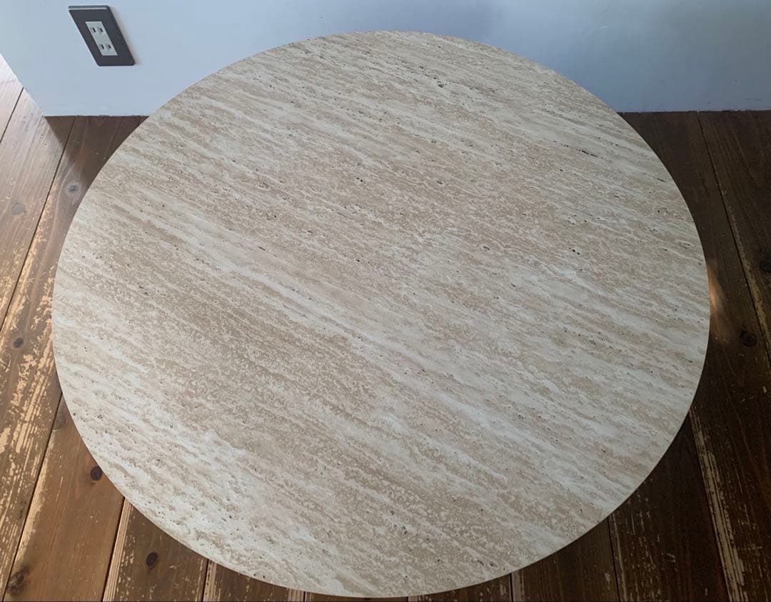 LOWYA トラバーチン柄ネストテーブル リビングテーブル（大）