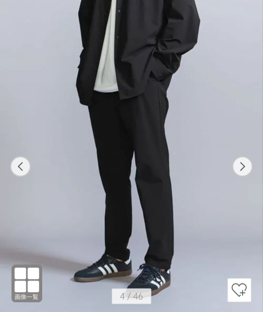 極美品★ユナイテッドアローズ　360°1プリーツ テーパード パンツ　L