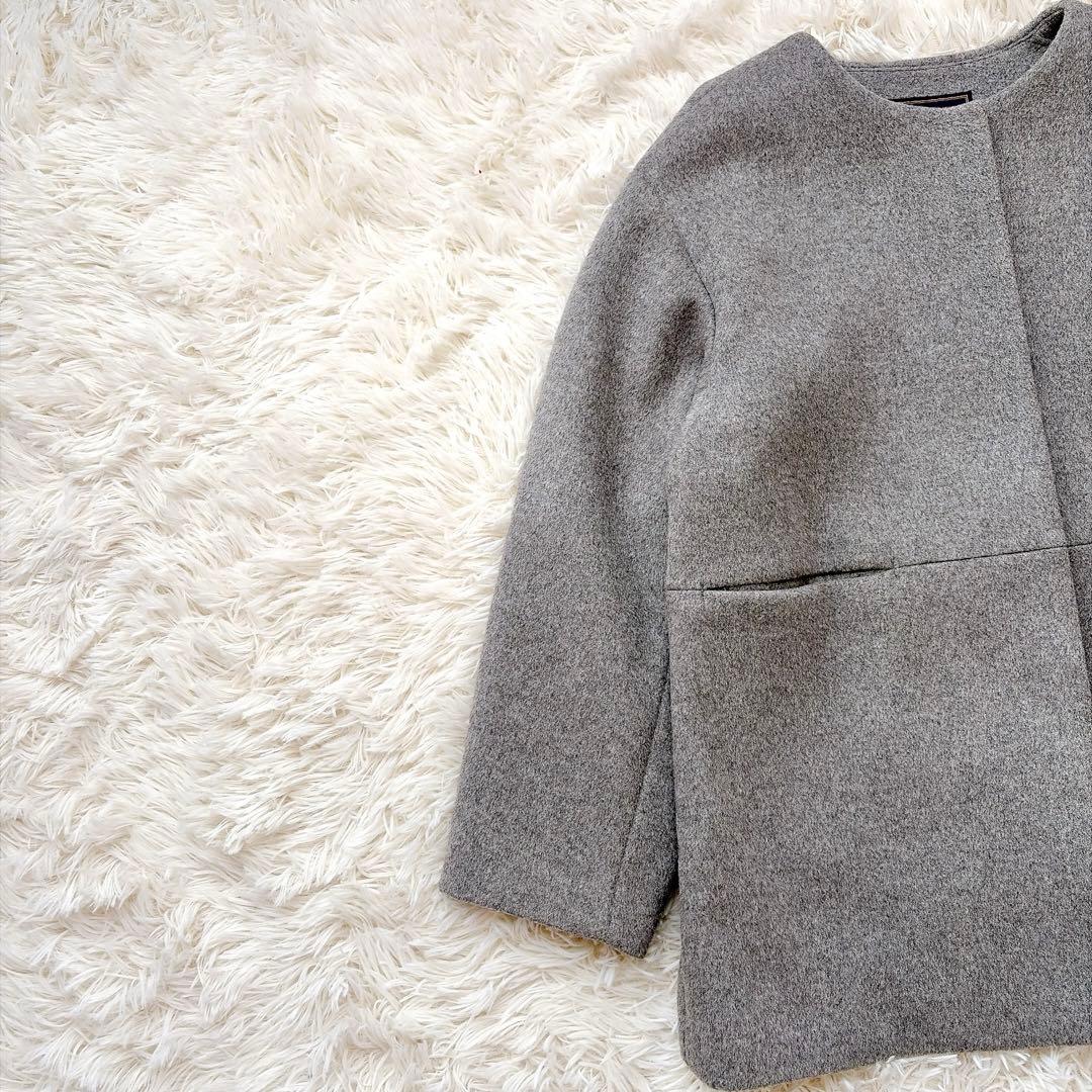 ジャーナルスタンダードレリューム　スーパーファインビーバークルーネックコート