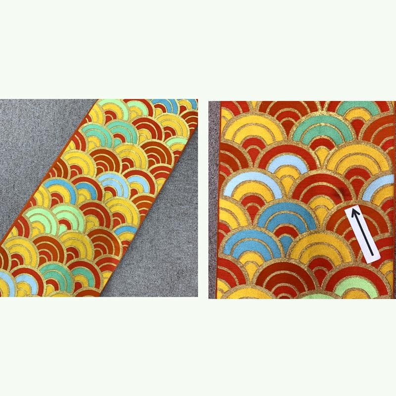 504ag38, 帯揚げ帯締めしごき□七五三 七歳 女児 着物&袋帯 総絞り