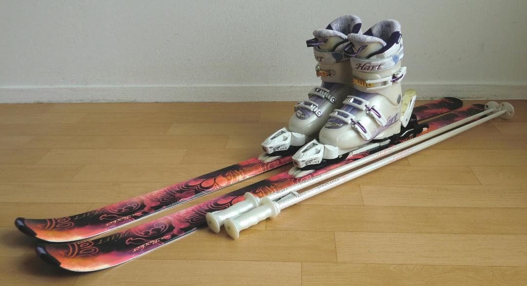 ■■送料無料■Hart■女性用スキーフルセット■板145靴24■メンテ付■■