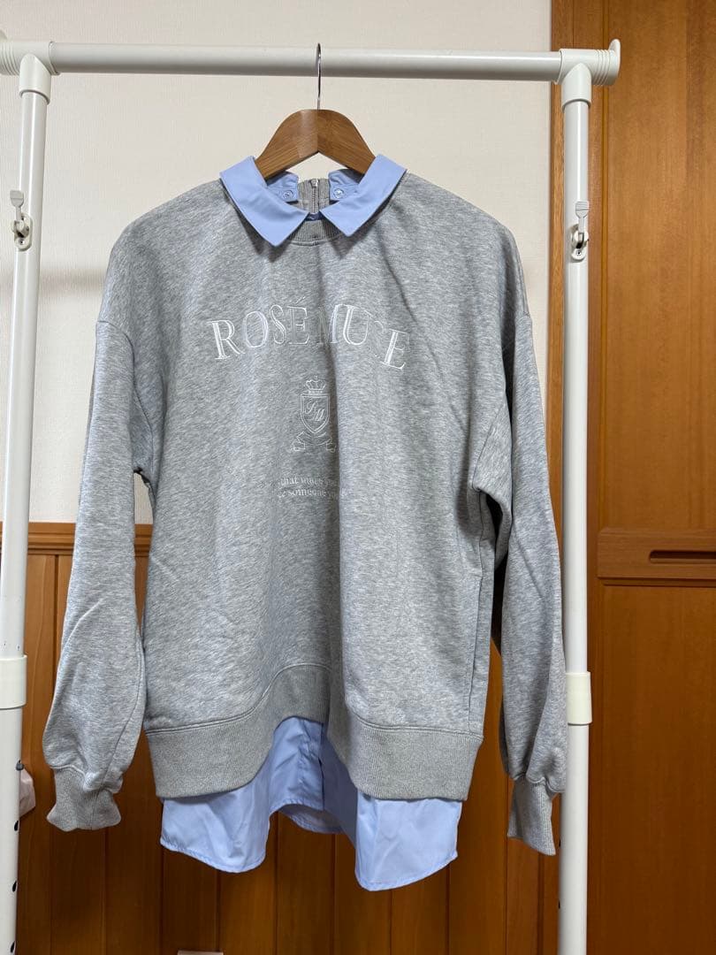 Rosé Muse ロゼミューズ ロゴレイヤード シャツスウェットトレーナー