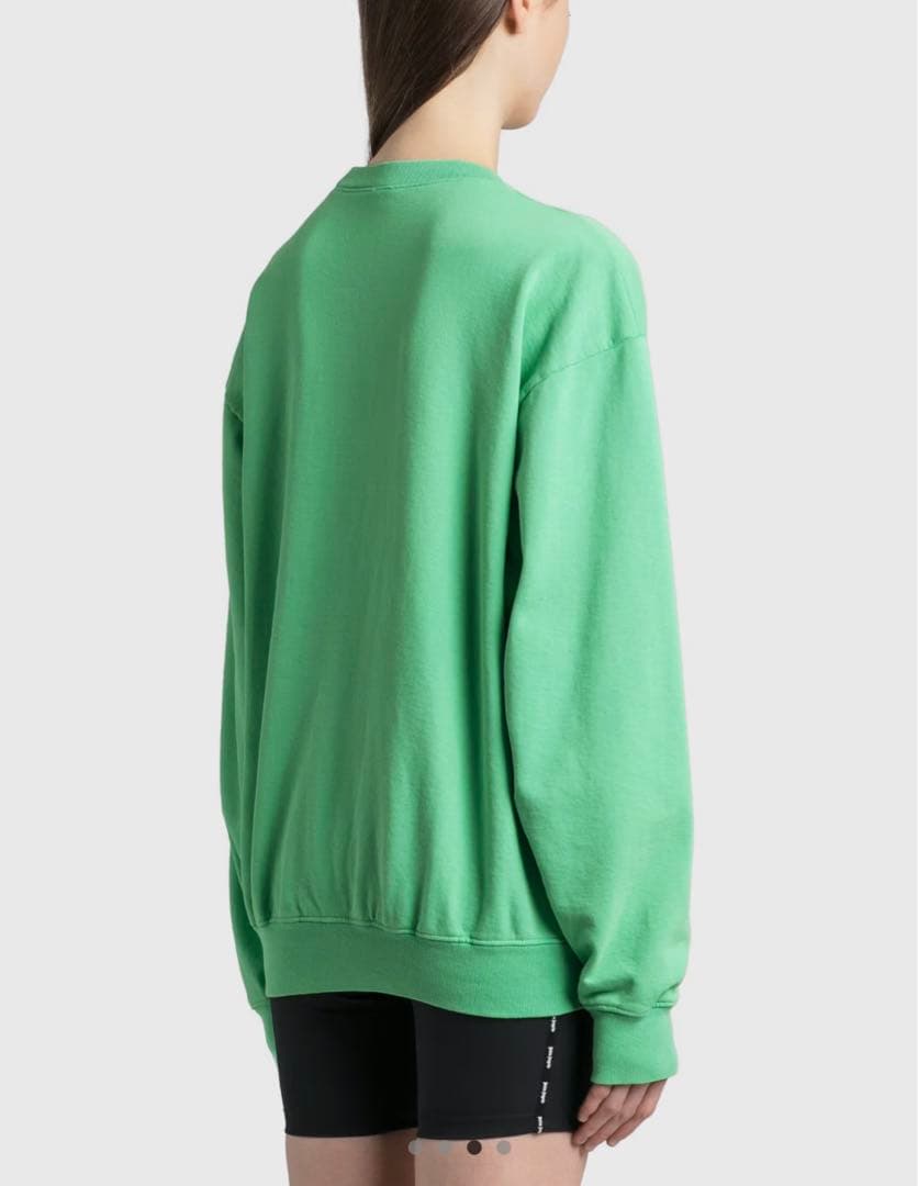 Sporty & Rich Fun Logo Crewneck パステルグリーン