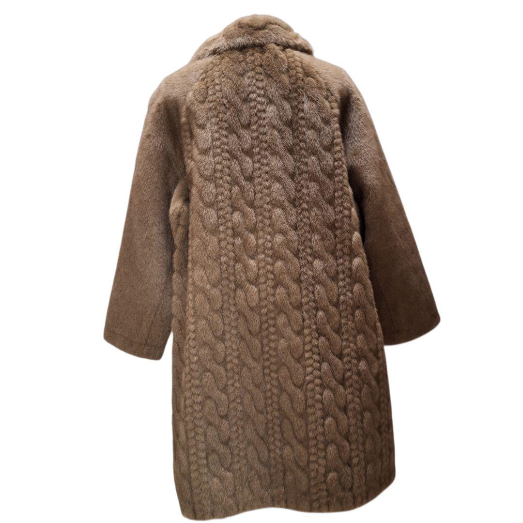 新品極美品可愛い❤ミンク 80％カシミヤ20％ファーコート 毛皮 厚手 イタリア