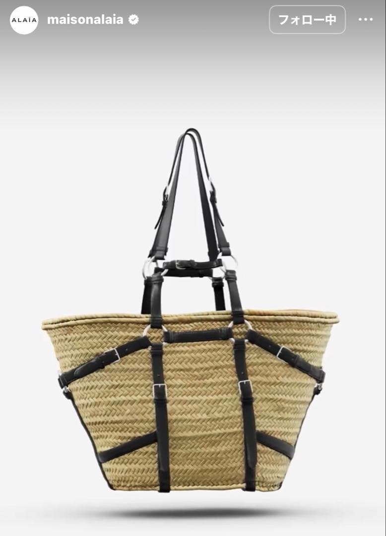 レア　新品未使用 定価15.5万 Alaia かごバッグ アラ イア　タグ付き