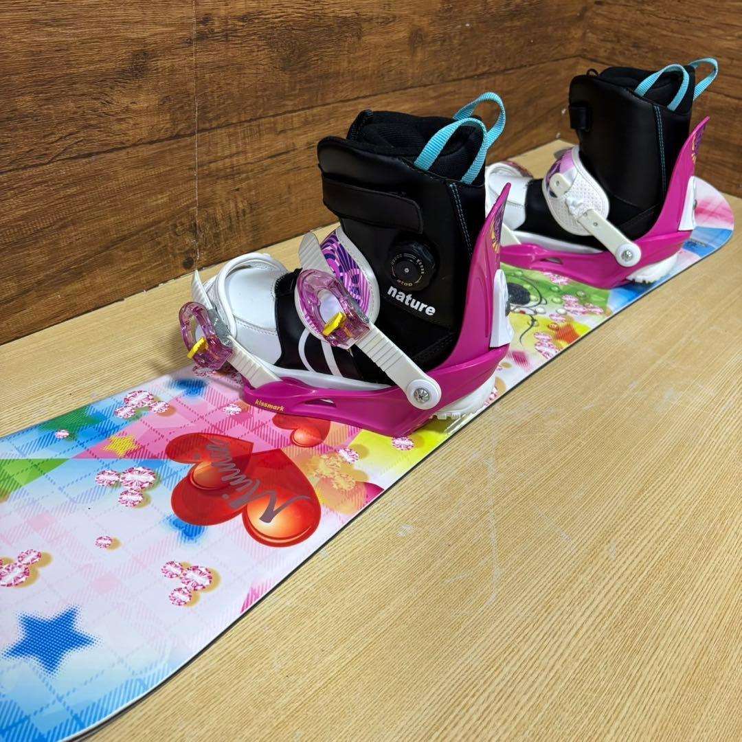 美品　ミニーマウス　IGNIO ガールズスノーボード　3点セット　130cm