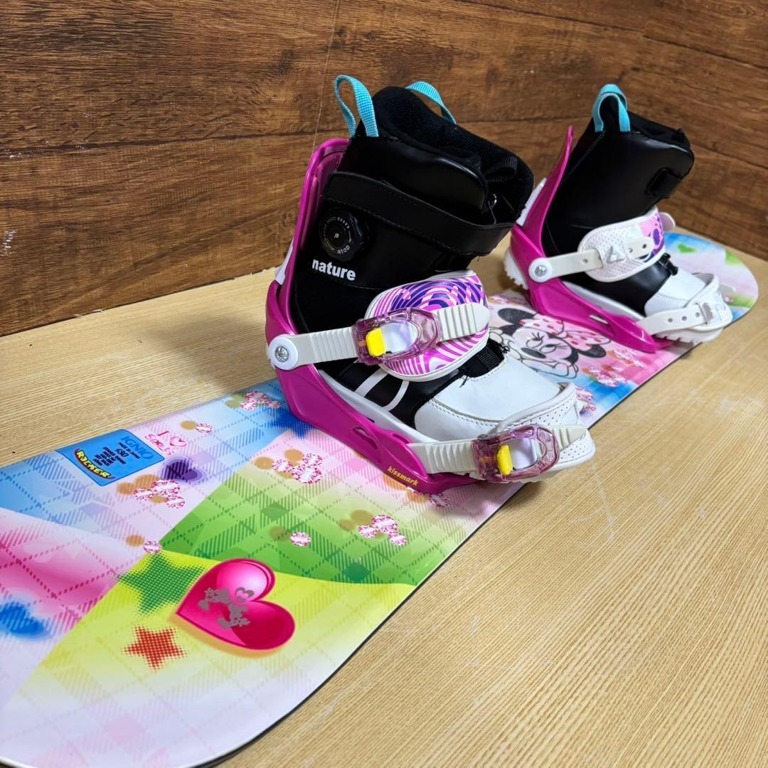 美品　ミニーマウス　IGNIO ガールズスノーボード　3点セット　130cm