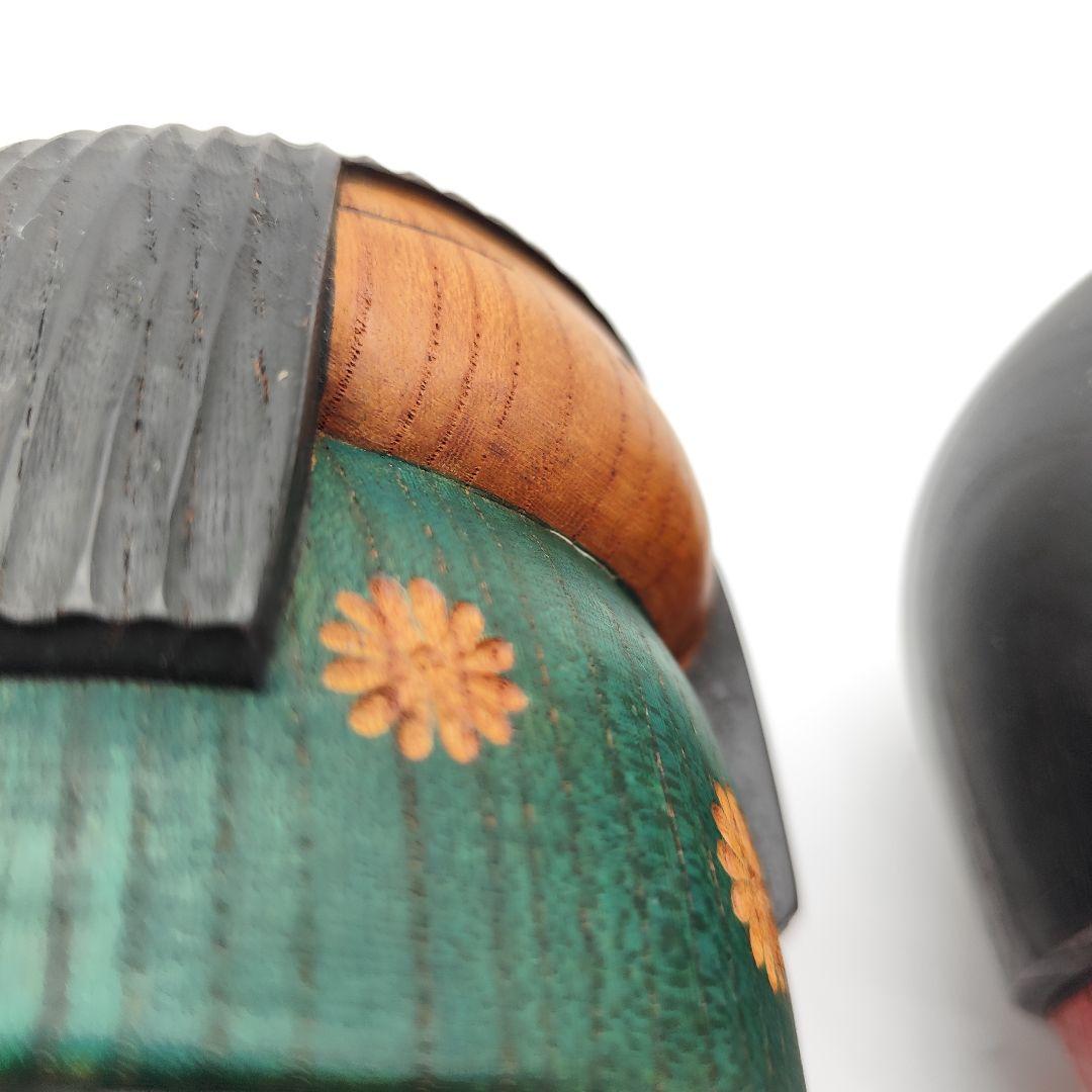 希少 山中三平 作 創作こけし 2体セット 陽春 お雛様 ひな祭り 梅の花 春