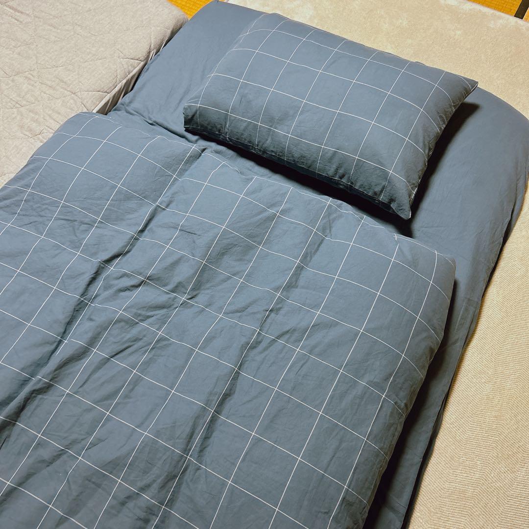 無印良品　防ダニ　寝具３点セット　カバー付き　シングル