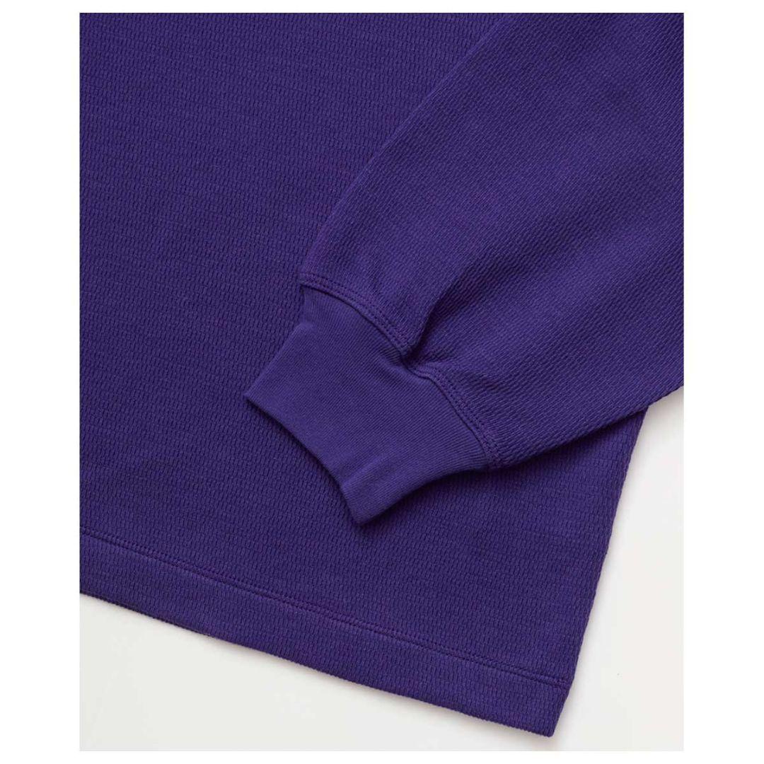 25aw ULTERIOR コットン カシミヤ ハニカム ヘンリーネック トップ