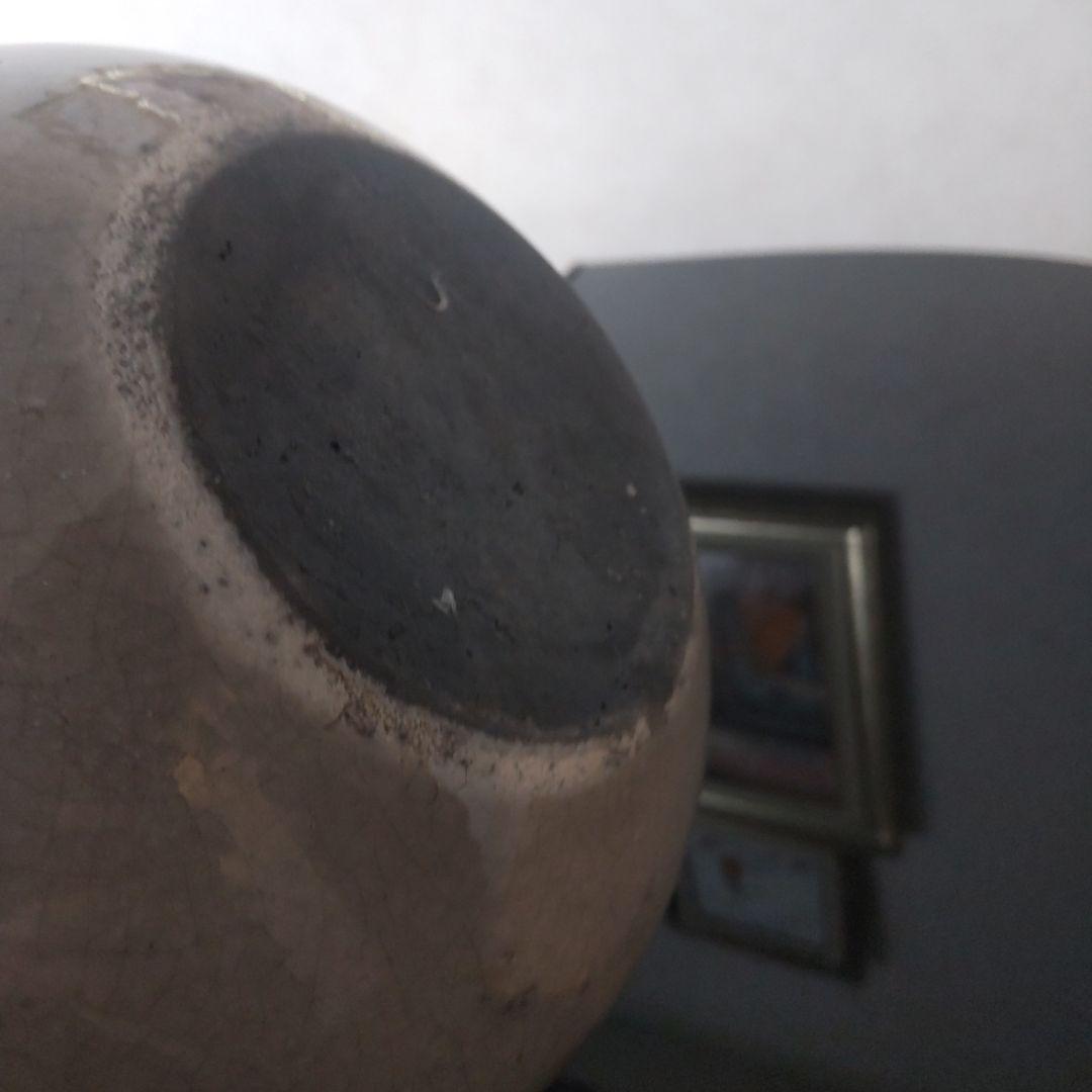 ☆最終価格☆ドマーニ　グレー 円筒　鉢　穴なしドライフラワー付き