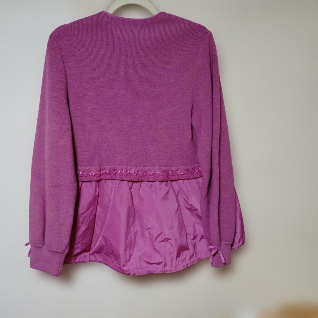 ノーカラーニット、キルティングジャケットサイズ44SuperBeauty