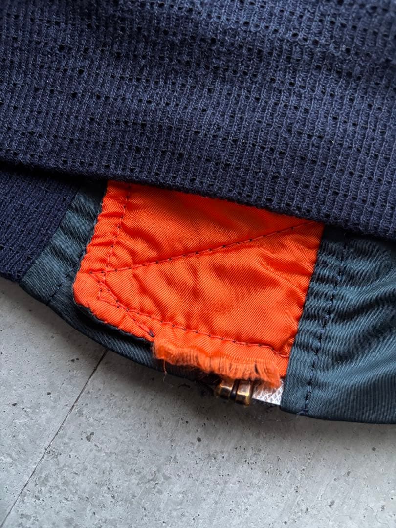 90s USA製　ALPHA MA-1 フライトジャケット　Sサイズ　ネイビー