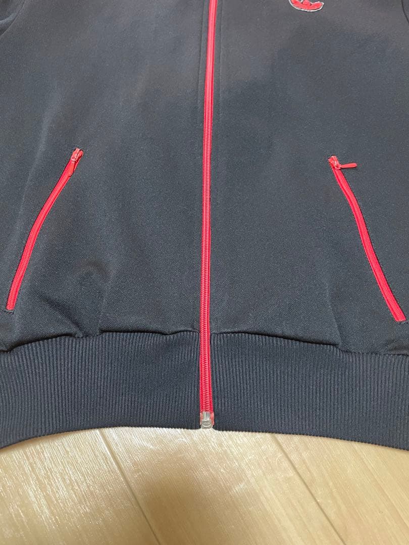 アディダス　adidas トラックジャケット　2号　デサント　西ドイツ　赤黒