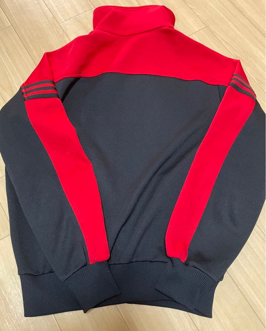 アディダス　adidas トラックジャケット　2号　デサント　西ドイツ　赤黒