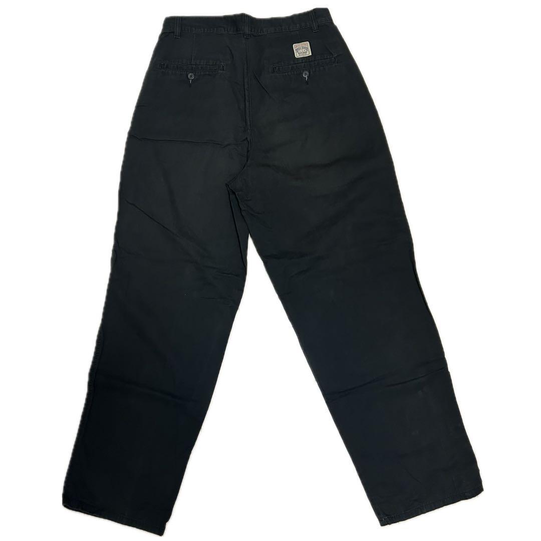 初期タグ80s90sポロチノ USA製 ブラック ２タック