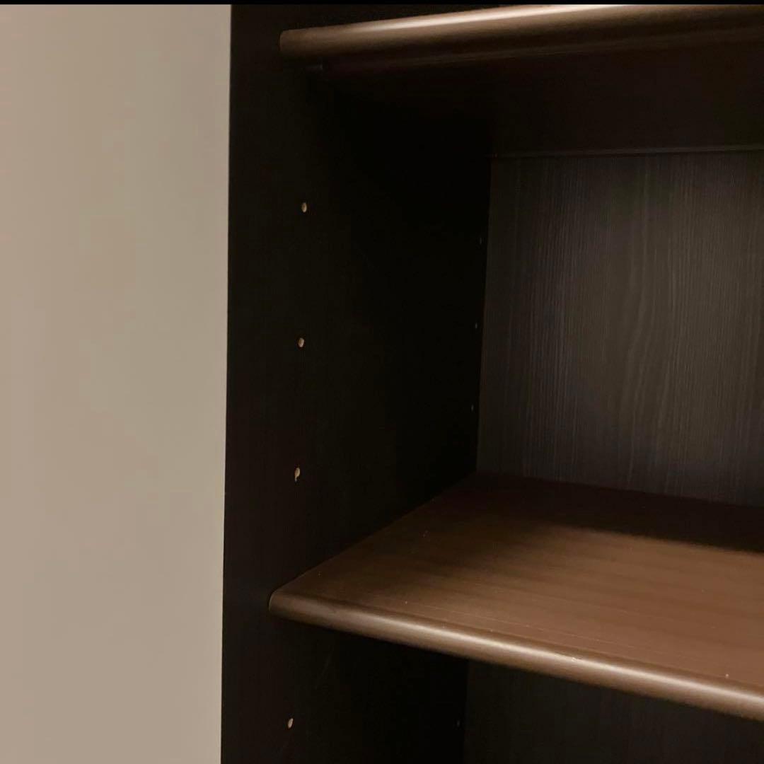 k*マ様 【5月中旬まで出品】ダークブラウン シューズラック ミラー付き