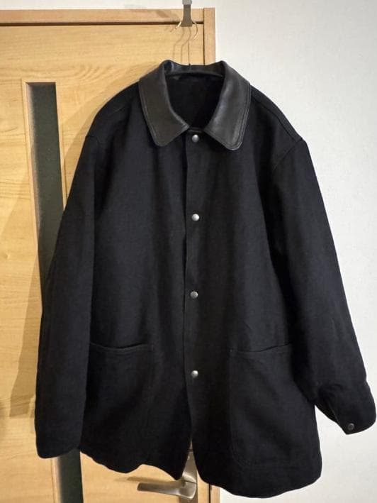 新品 COMOLI コモリ デニムレザーワークジャケット 25AW 襟レザー