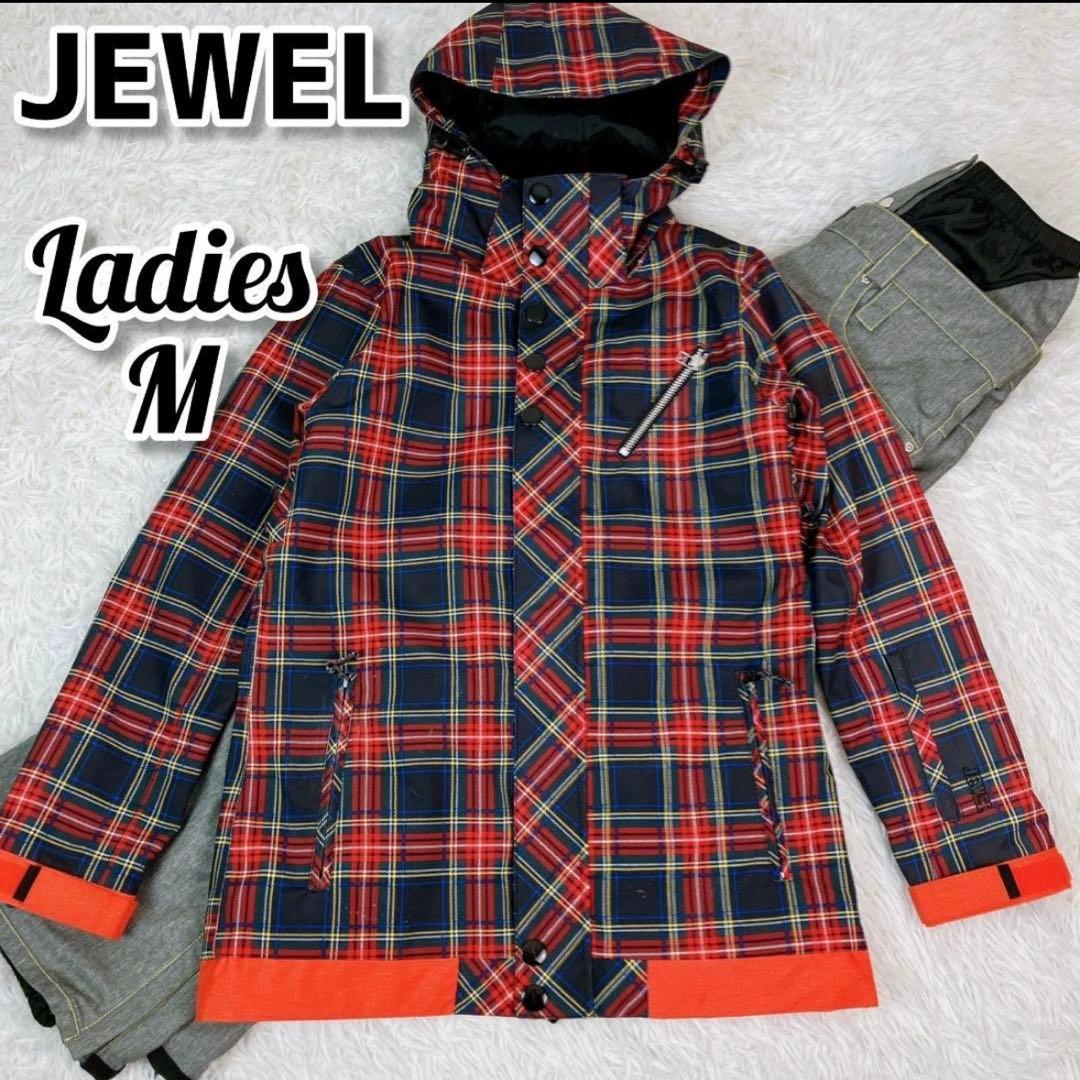 55【極美品】JEWEL スノボウェア 上下セット タータンチェック