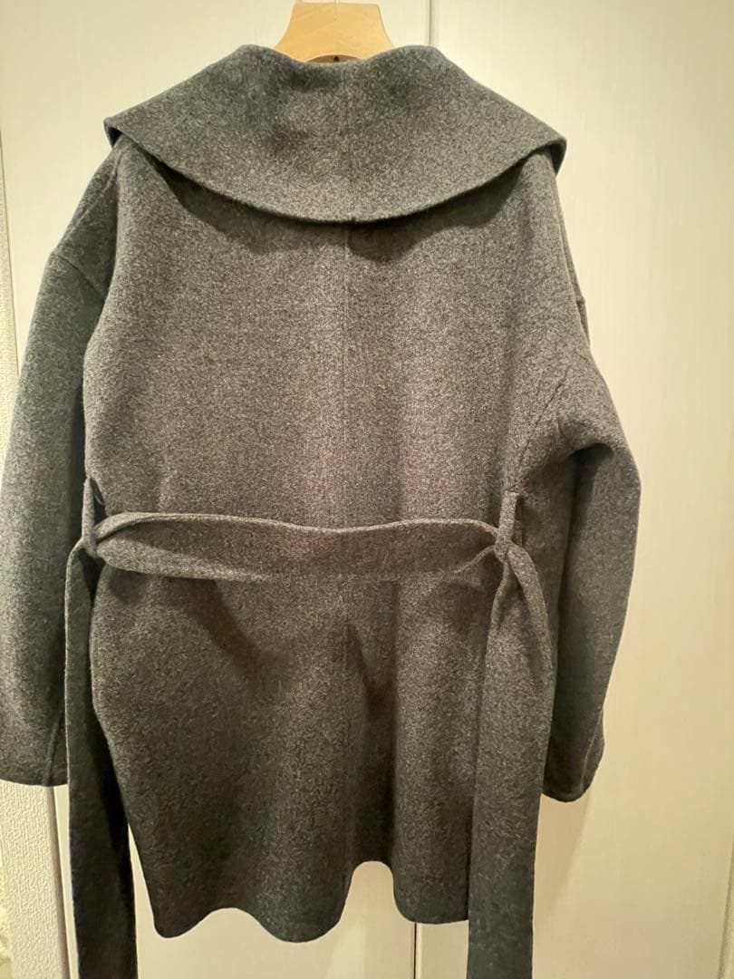 norc ノーク　ウールメルトンミドルリバーコート　チャコール