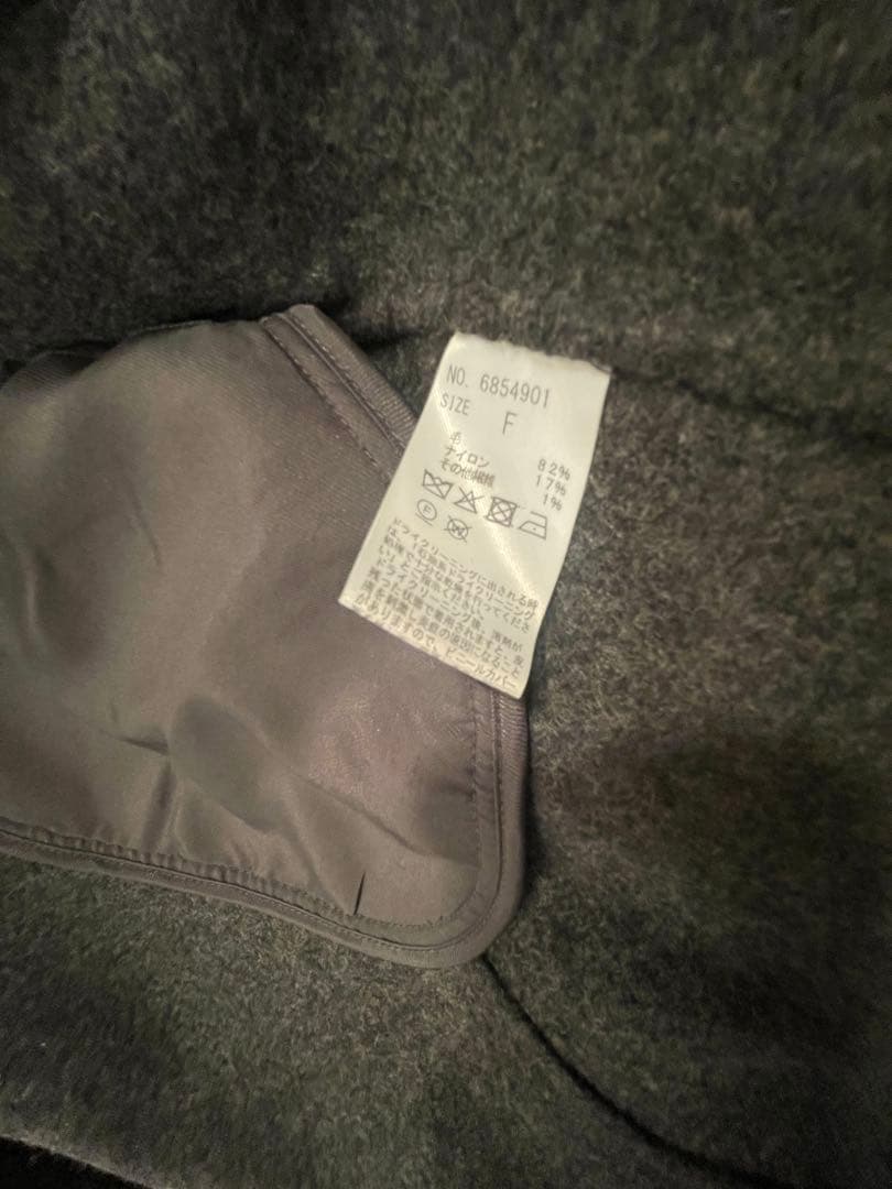 norc ノーク　ウールメルトンミドルリバーコート　チャコール