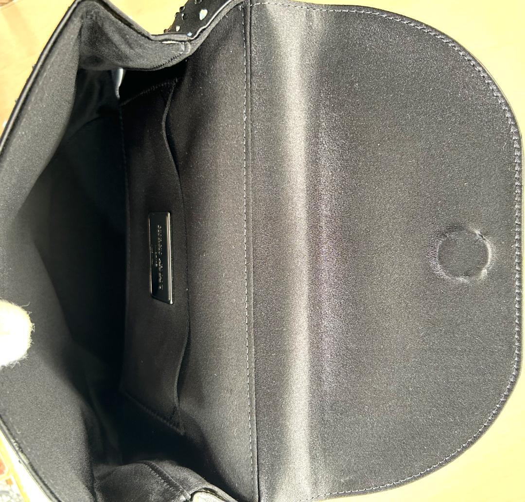 ジョルジオ・アルマーニ ハンドバック ビジュー装飾 中古美品 型崩れ少