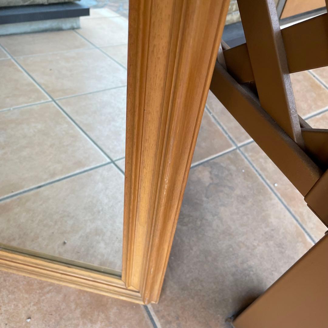 マホガニーフレーム 大型ウォールミラー アンティーク ヴィンテージ インテリア