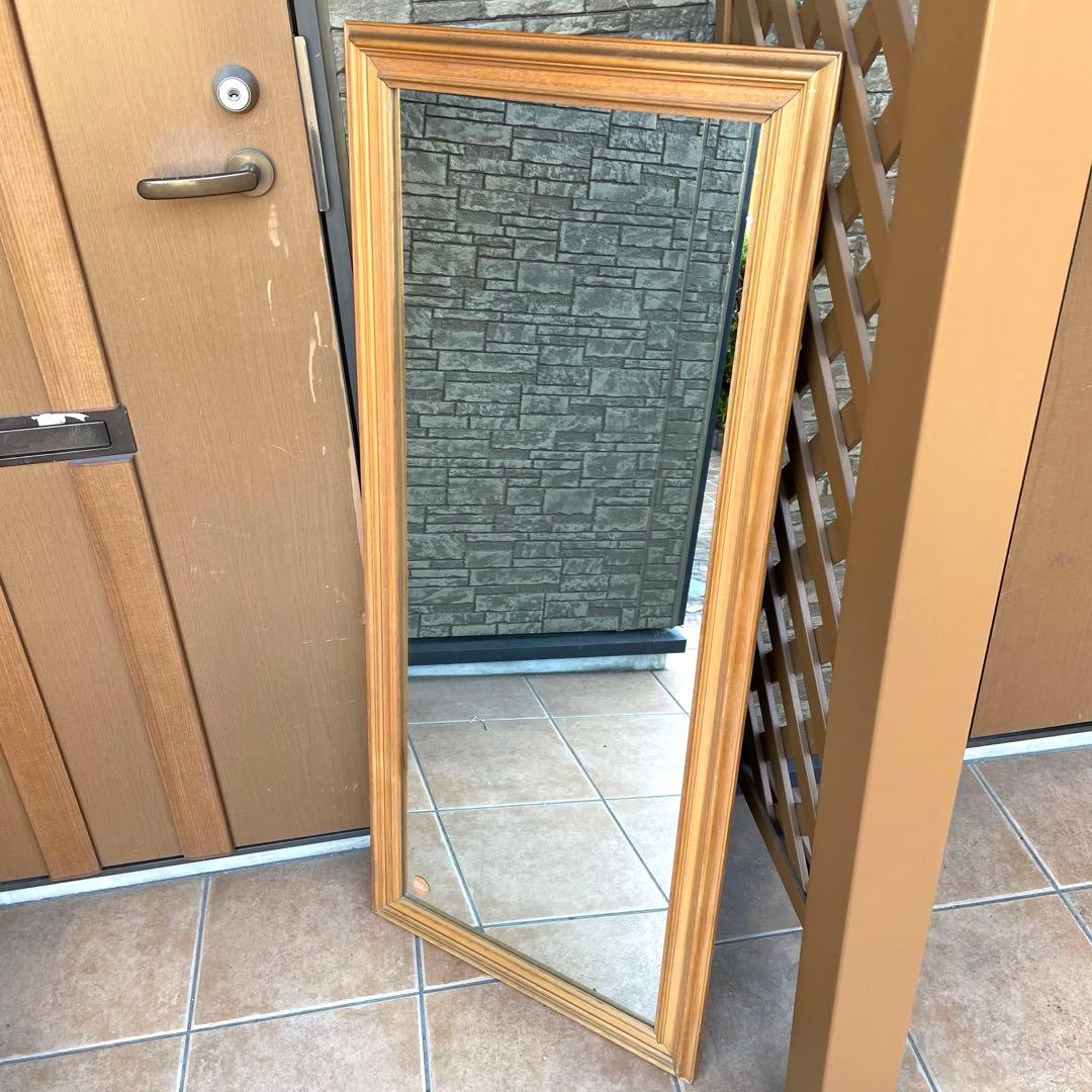 マホガニーフレーム 大型ウォールミラー アンティーク ヴィンテージ インテリア