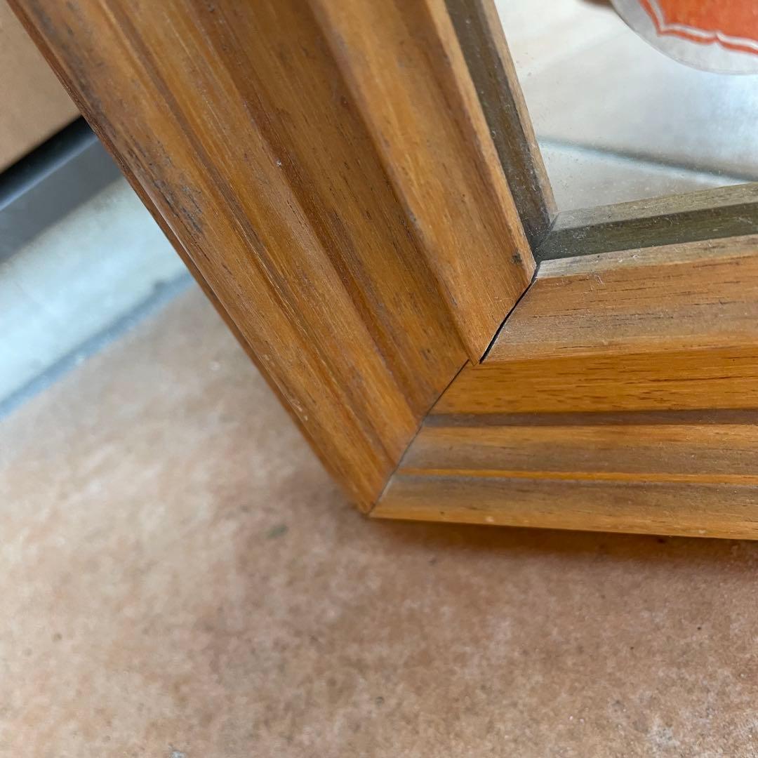 マホガニーフレーム 大型ウォールミラー アンティーク ヴィンテージ インテリア