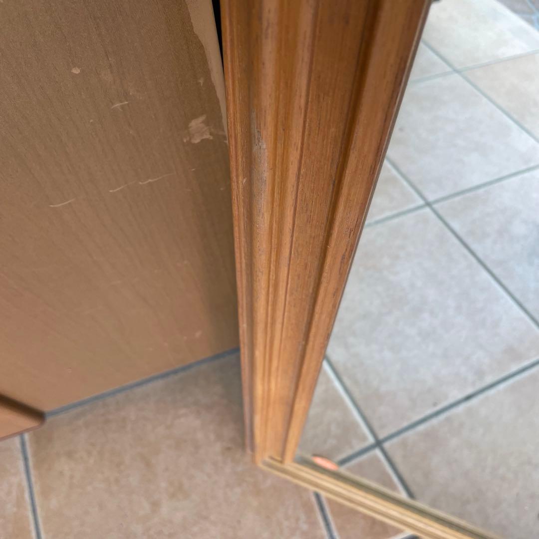 マホガニーフレーム 大型ウォールミラー アンティーク ヴィンテージ インテリア