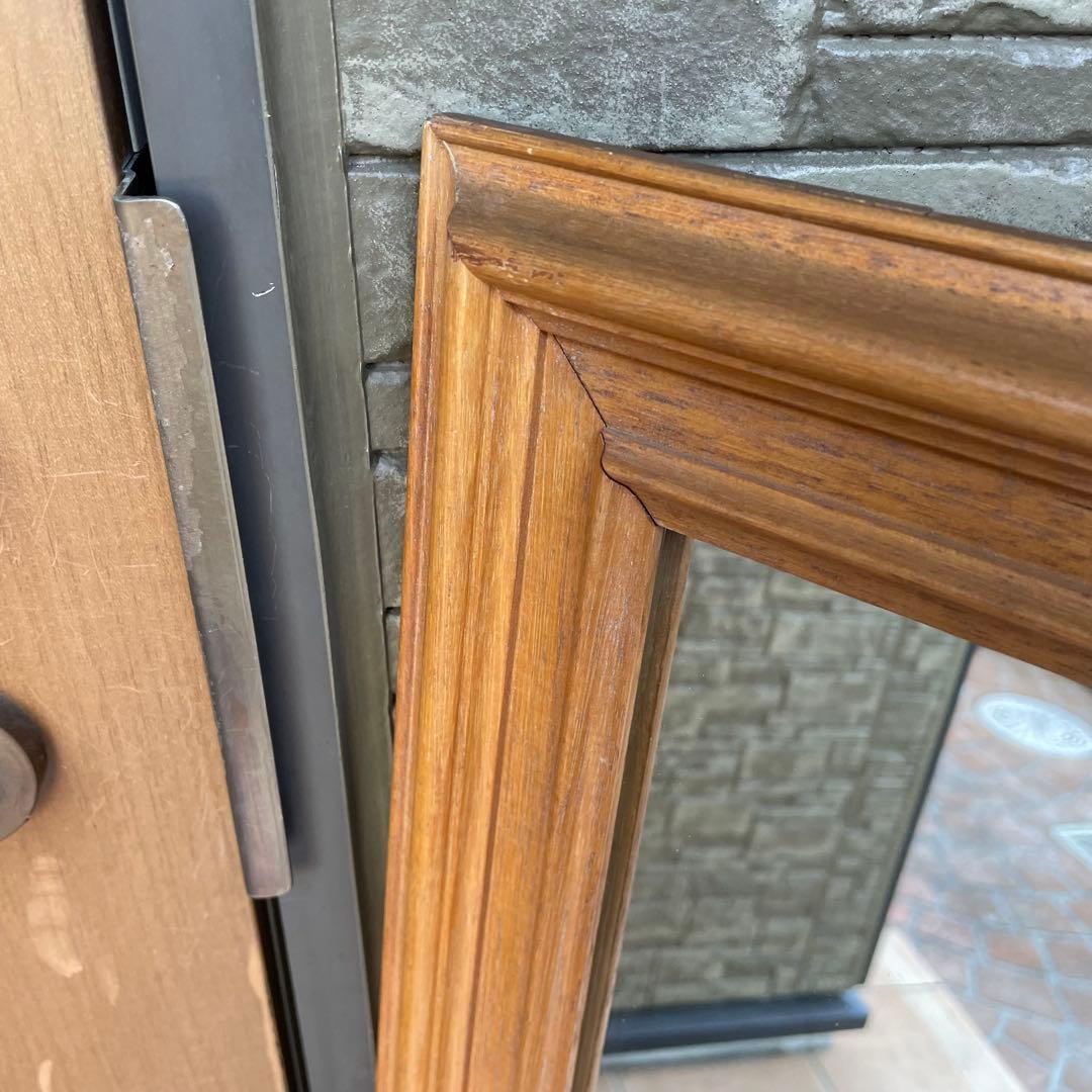 マホガニーフレーム 大型ウォールミラー アンティーク ヴィンテージ インテリア